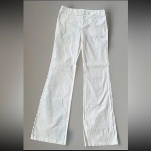 Calvin Klein Y2K Ivory Textured Trousers Low-rise